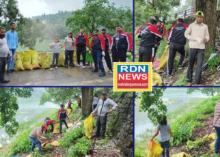 "Cleanliness Campaign by Youth Group Clears Waste from Bhimtal Lake"