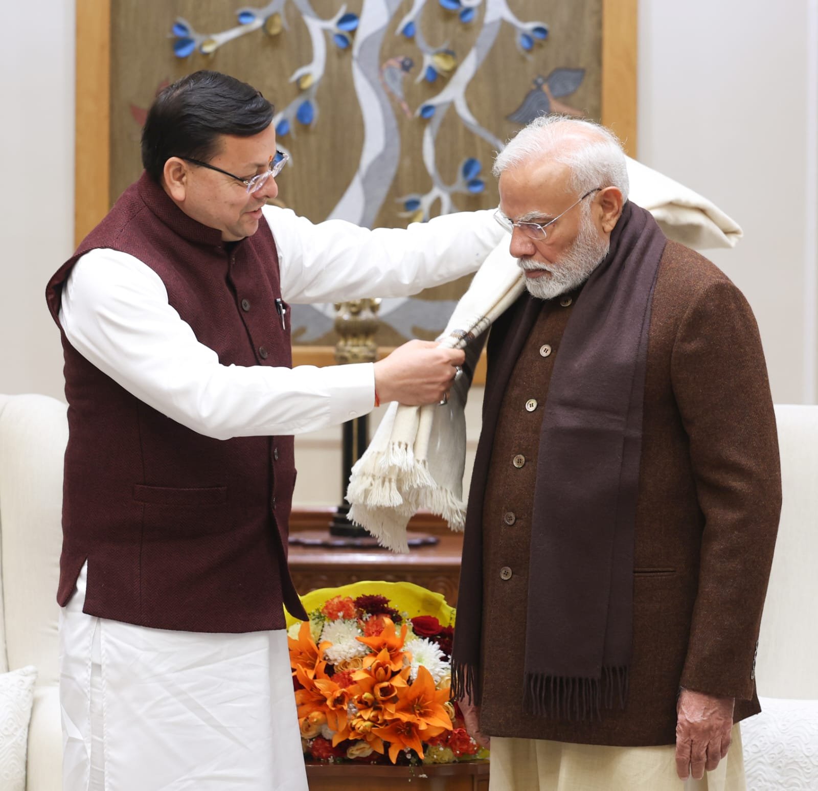 मुख्यमंत्री  पुष्कर सिंह धामी ने नई दिल्ली में प्रधानमंत्री नरेंद्र मोदी से शिष्टाचार भेंट की।