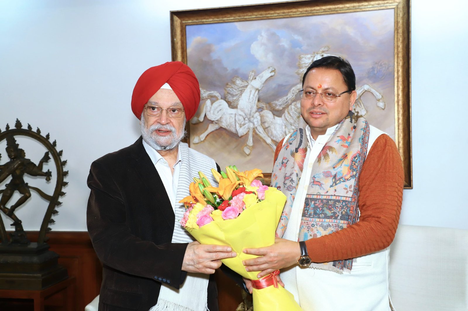 राष्ट्रीय खेलों के लिए मुख्यमंत्री धामी का केंद्रीय मंत्री हरदीप पुरी से आग्रह