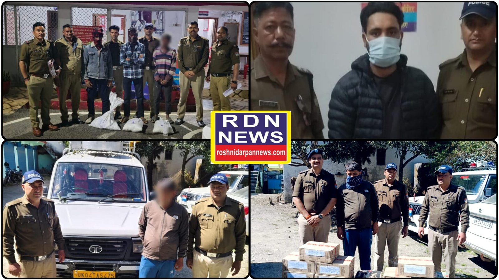 नैनीताल पुलिस का ताबड़तोड़ अभियान, अवैध शराब के साथ कई गिरफ्तार।