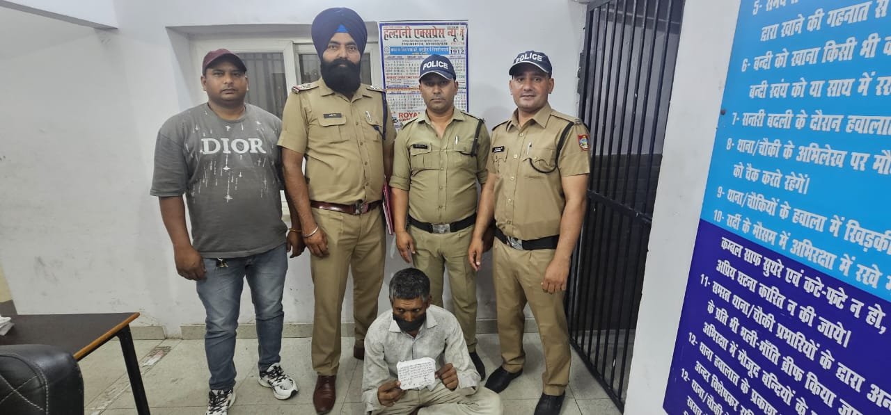 पुलिस ने स्मैक के साथ एक तस्कर को किया गिरफ्तार।