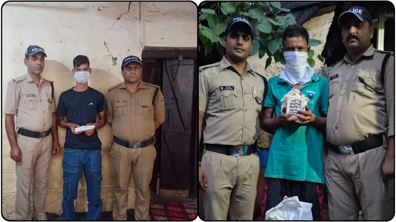 जनपद नैनीताल: चेकिंग में दो अपराधी धरे गए, एक चाकू के साथ, दूसरा शराब के साथ।
