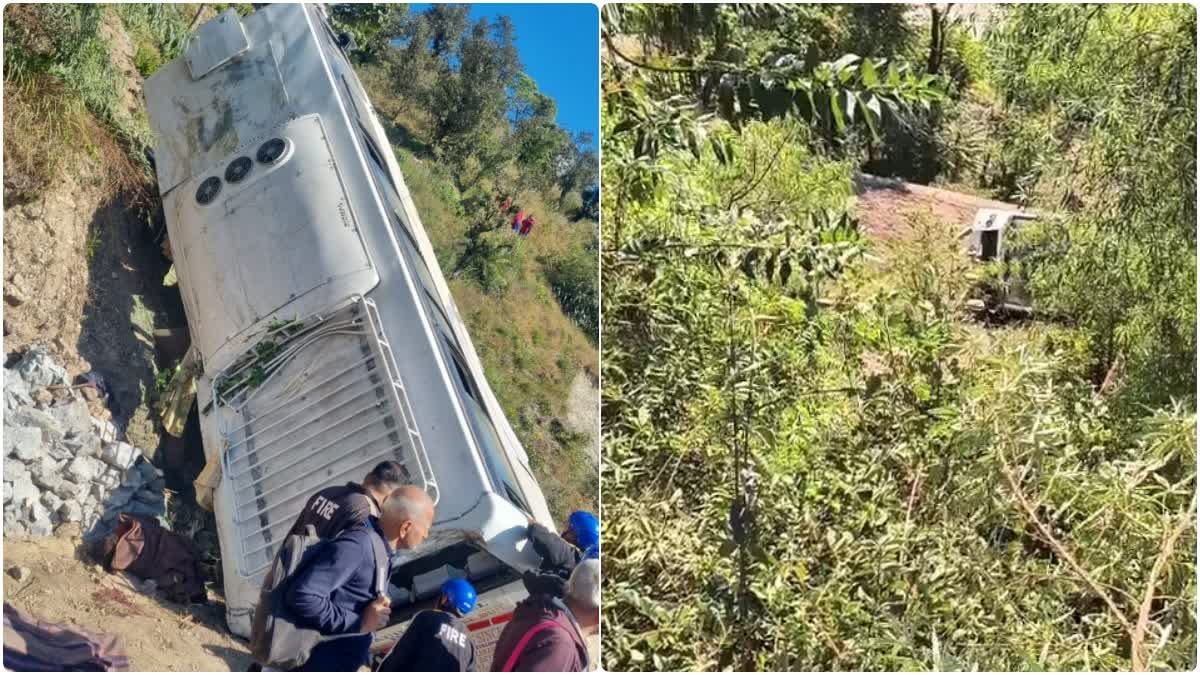 कुंजापुरी रोड पर भीषण दुर्घटना: बस खाई में समाई, 5 की मौत, रेस्क्यू जारी