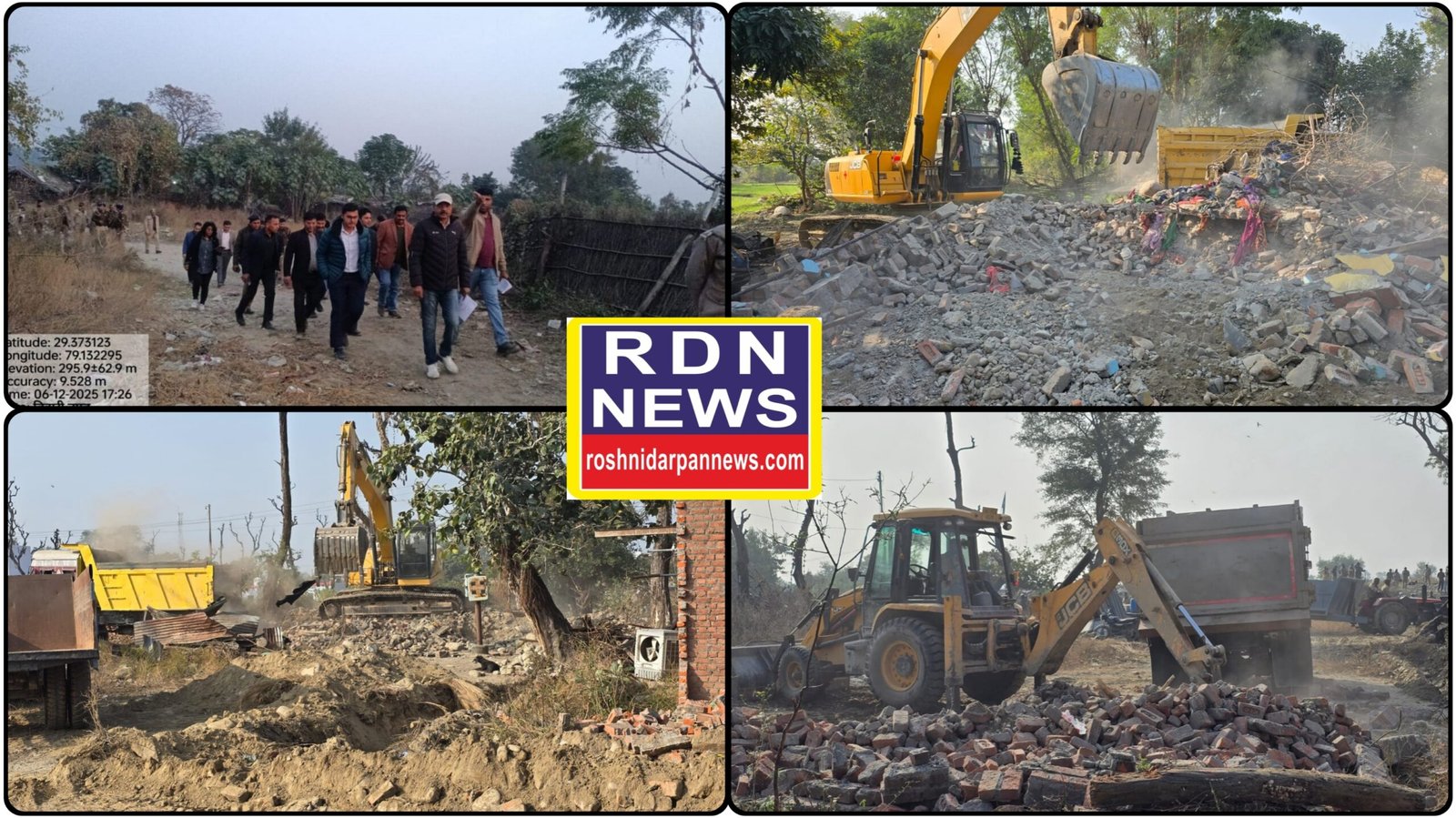 रामनगर में वन विभाग की सबसे बड़ी कार्रवाई: 52 अवैध मकान ढहे, 25 हेक्टेयर भूमि मुक्त।