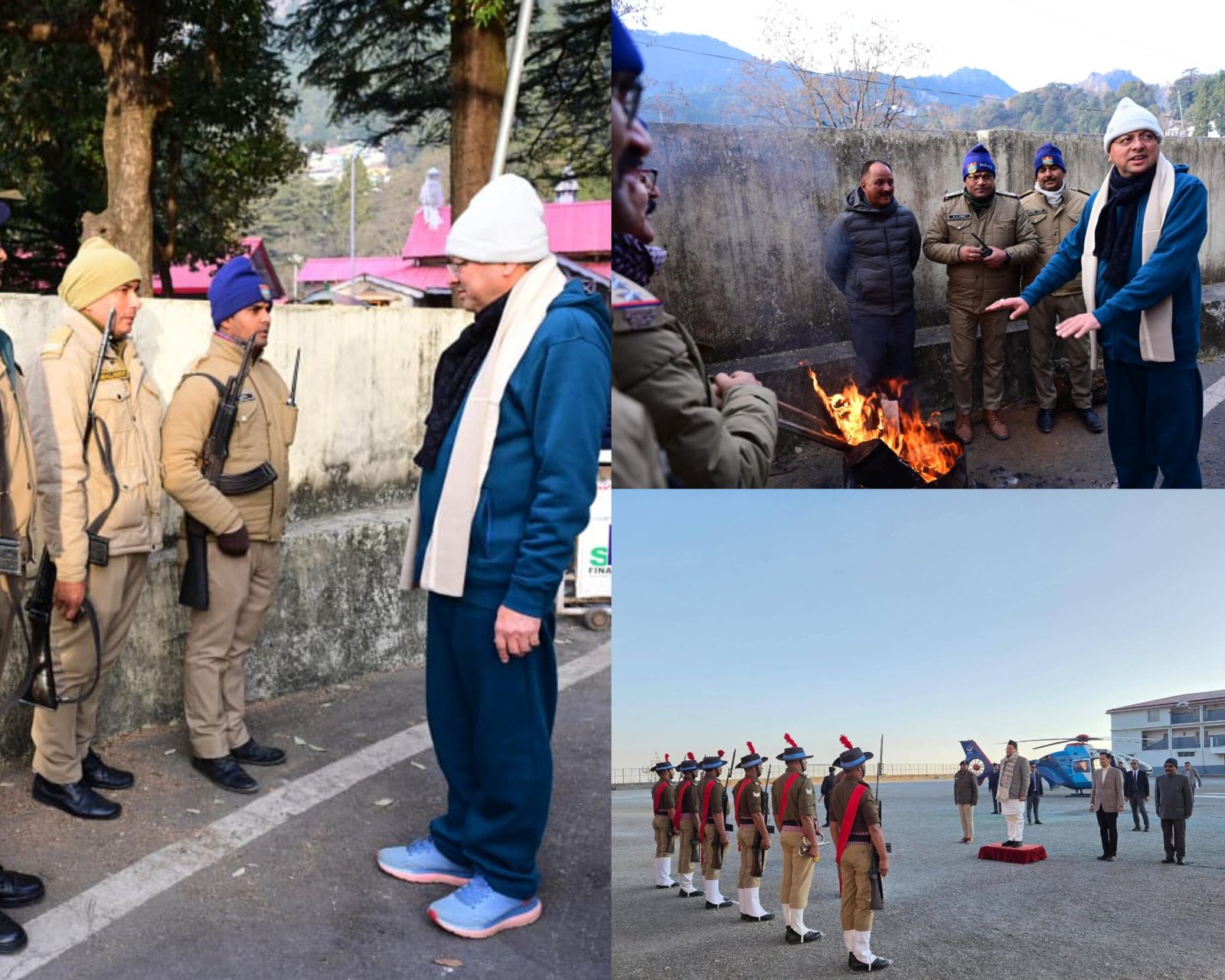 *एक CM ऐसा भी, धाकड़ नेतृत्व, संवेदनशील हृदय — मुख्यमंत्री पुष्कर सिंह धामी का मानवीय चेहरा*  *कड़ाके की ठंड में ड्यूटी में तैनात जवानों के बीच, आग तापते हुए बढ़ाया हौसला*   *सलामी गार्द में लगे कर्मियों को बेस्ट टर्नआउट, उत्कृष्ट सलामी के लिए किया सम्मानित*