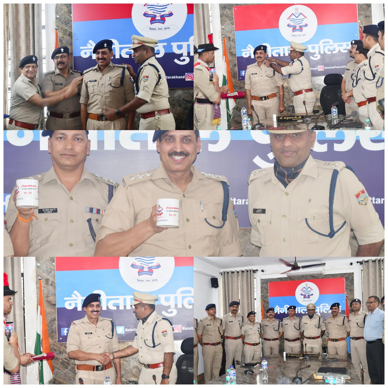 SSP मंजुनाथ ने पहनाए ‘UPS’ बैच, दो इंस्पेक्टर बने डिप्टी एसपी