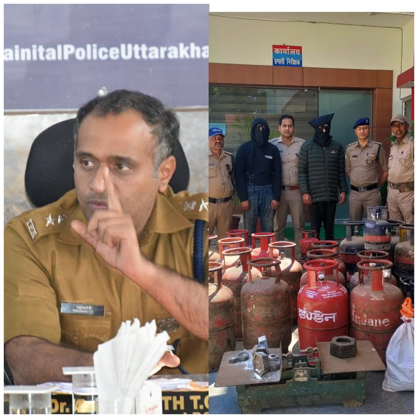 *”ऑपरेशन प्रहार” में बड़ी कार्यवाही*   *कालाबाजारी पर एसएसपी का प्रहार: डॉ. मंजुनाथ टीसी ने तोड़ी रिफिलिंग गैंग की कमर*   *34 सिलेंडर व रीफिलिंग उपकरणों, मापक यंत्रो के साथ 02 भाइयों को किया गिरफ्तार*