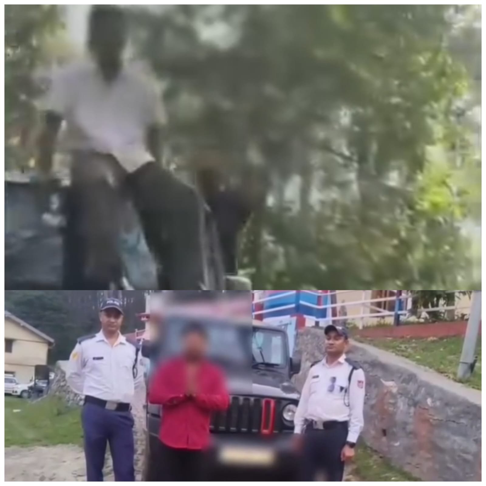 कैची धाम मार्ग पर हुड़दंग, बोनट पर बैठाकर दौड़ाई थार, पुलिस ने सिखाया कानून का पाठ