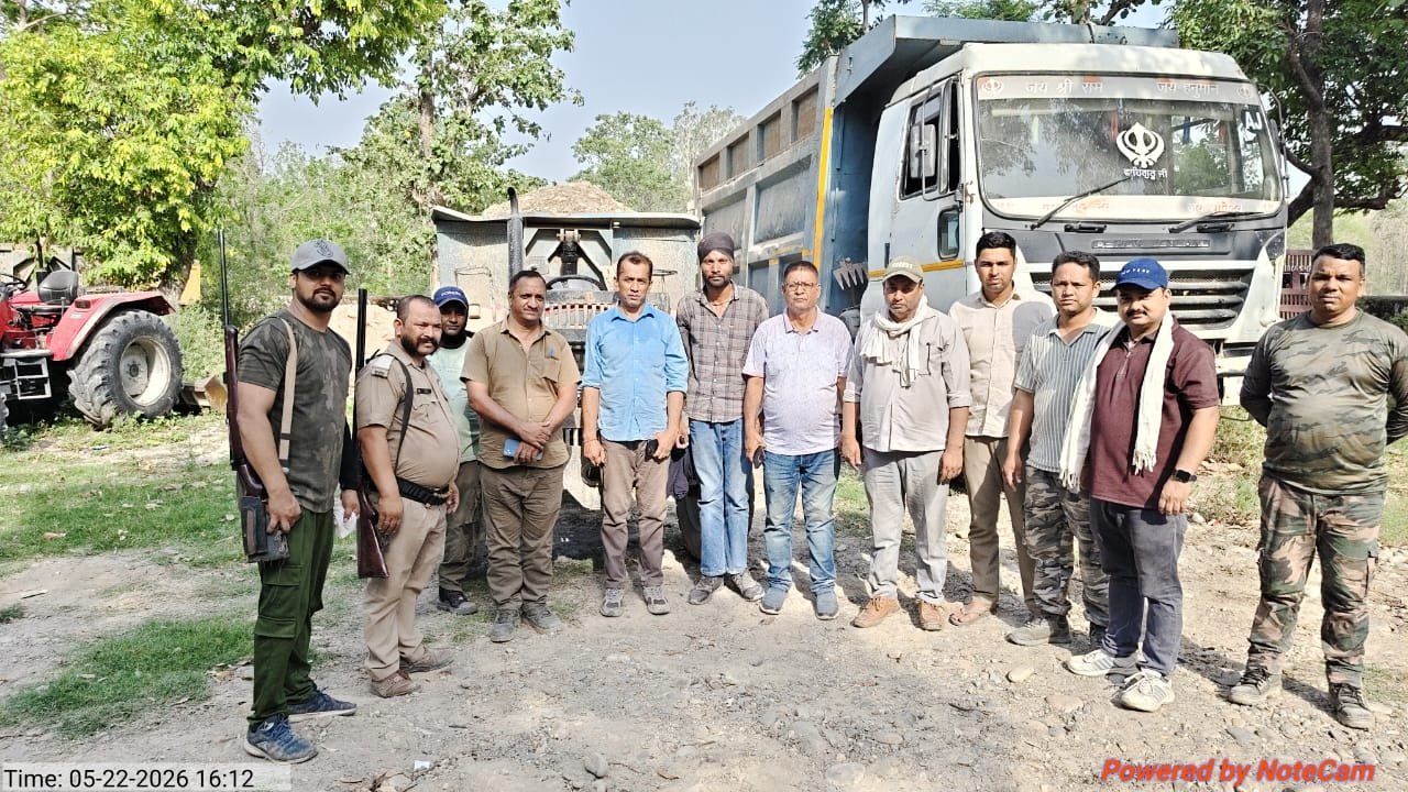अवैध खनन के विरुद्ध वन विभाग की बड़ी कार्यवाही, 04 वाहन सीज