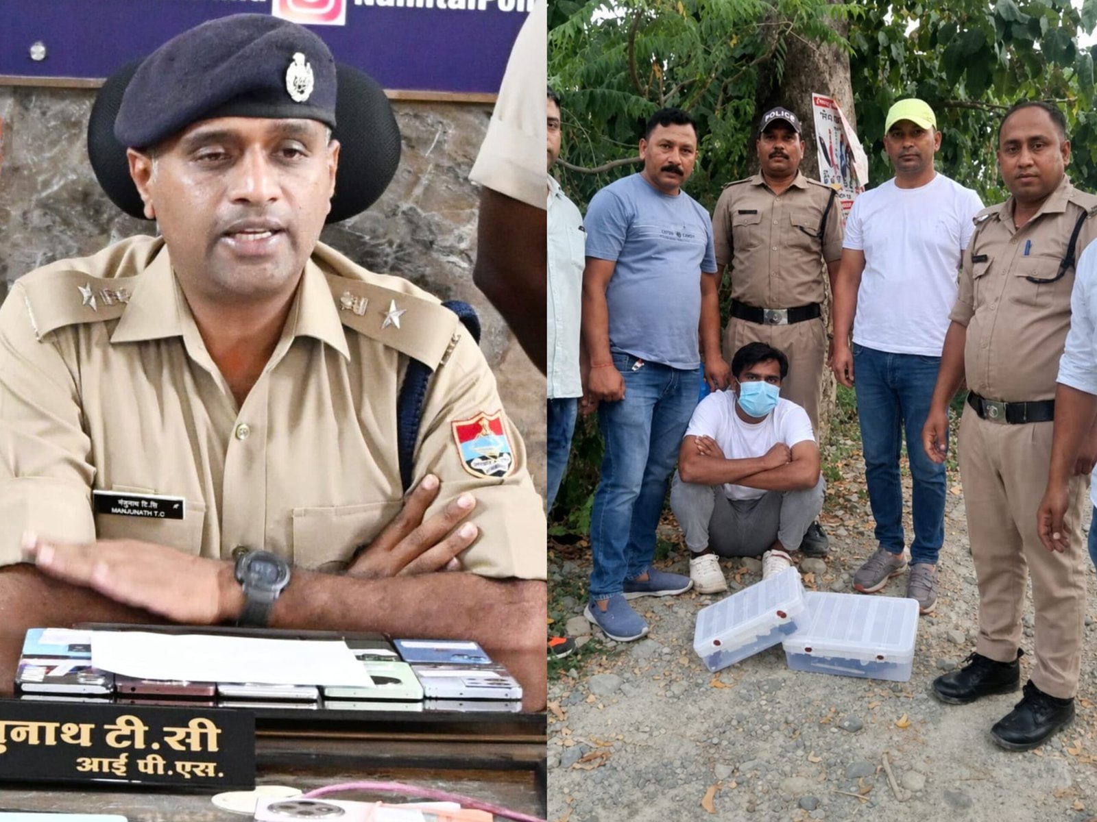 *SSP मंजूनाथ टीसी के नेतृत्व में SOG व चोरगलिया पुलिस की सटीक घेराबंदी, अपराध की तैयारी नाकाम*  *तमंचे बेचकर दहशत फैलाने का सपना था, नैनीताल पुलिस ने सीधे जेल का रास्ता दिखा दिया*  *हथियारों के जखीरे 08 अवैध तमंचे, 10 जिंदा कारतूस के साथ एक तस्कर जेल रवाना*