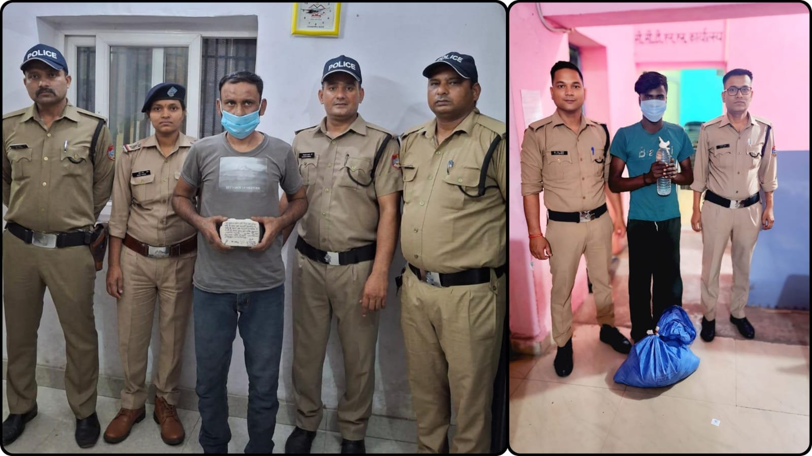 नशा तस्करों पर पुलिस का प्रहार, दो अलग-अलग कार्रवाई में तस्कर दबोचे गए