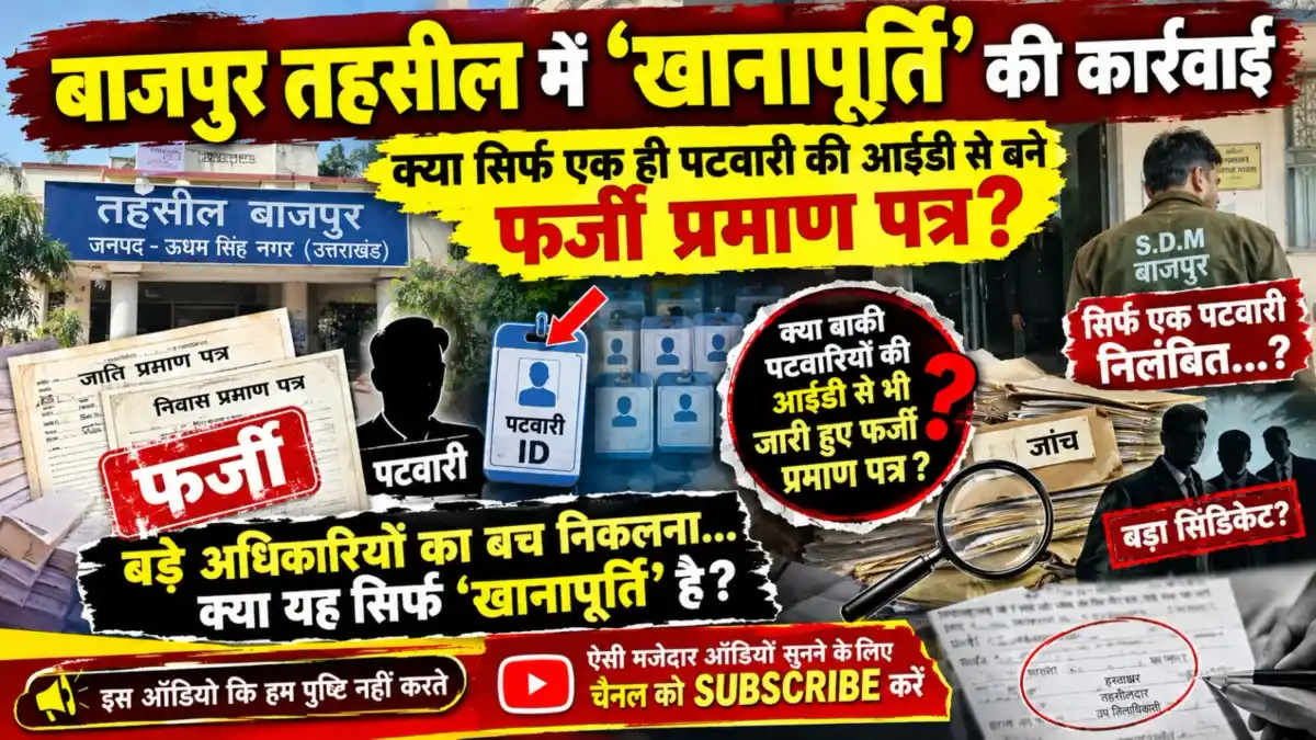 फर्जी प्रमाण पत्रों के खेल में ‘खानापूर्ति’! एक पटवारी निलंबित, बड़े जिम्मेदारों पर कब होगी कार्रवाई?
