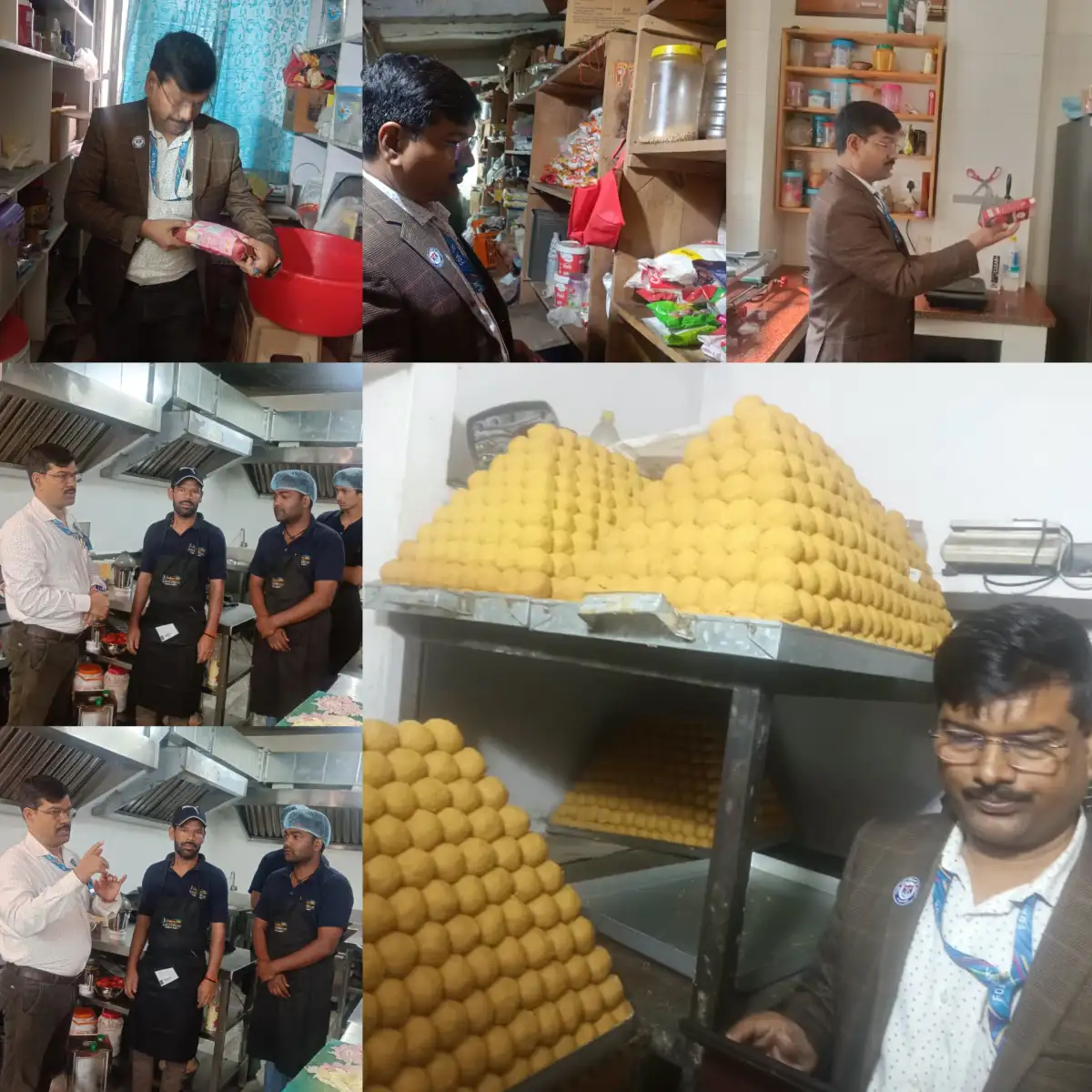 कैंचीधाम में खाद्य विभाग की सघन जांच, 10 प्रतिष्ठानों को नोटिस; बेसन लड्डू और चायपत्ती के नमूने जांच को भेजे